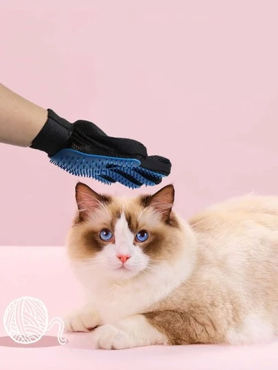 1 pieza guante de masaje de aseo para perro - Suministros para mascotas