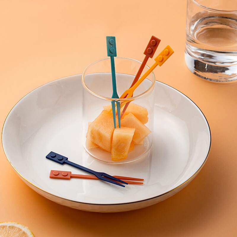 

1box Disposable Fruit Fork, Multicolor