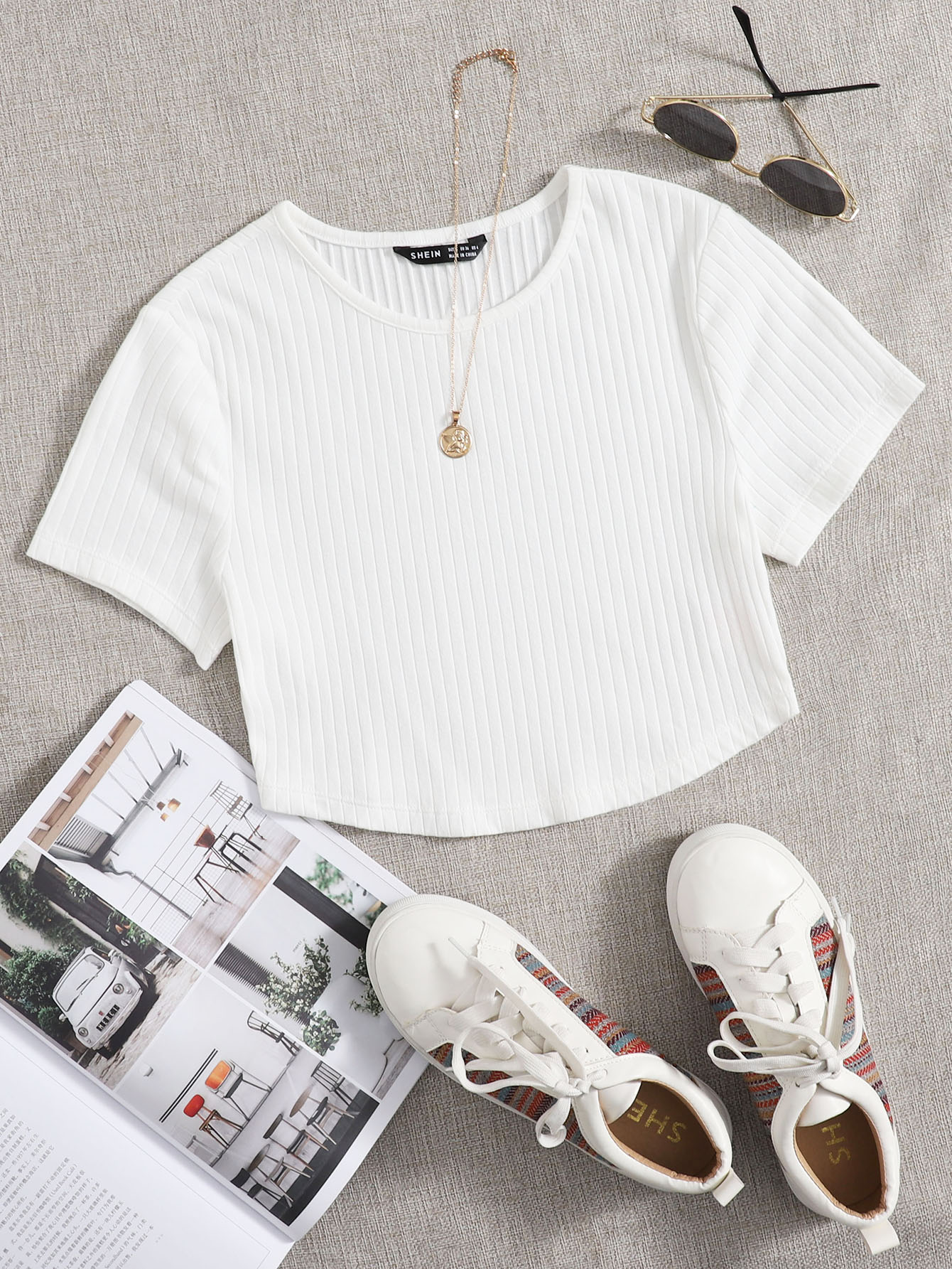 Rib-knit Crop Top thumbnail