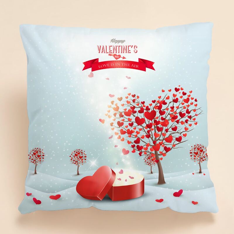 

Valentine's Day Heart Cushion Cover Without Filler, Multicolor