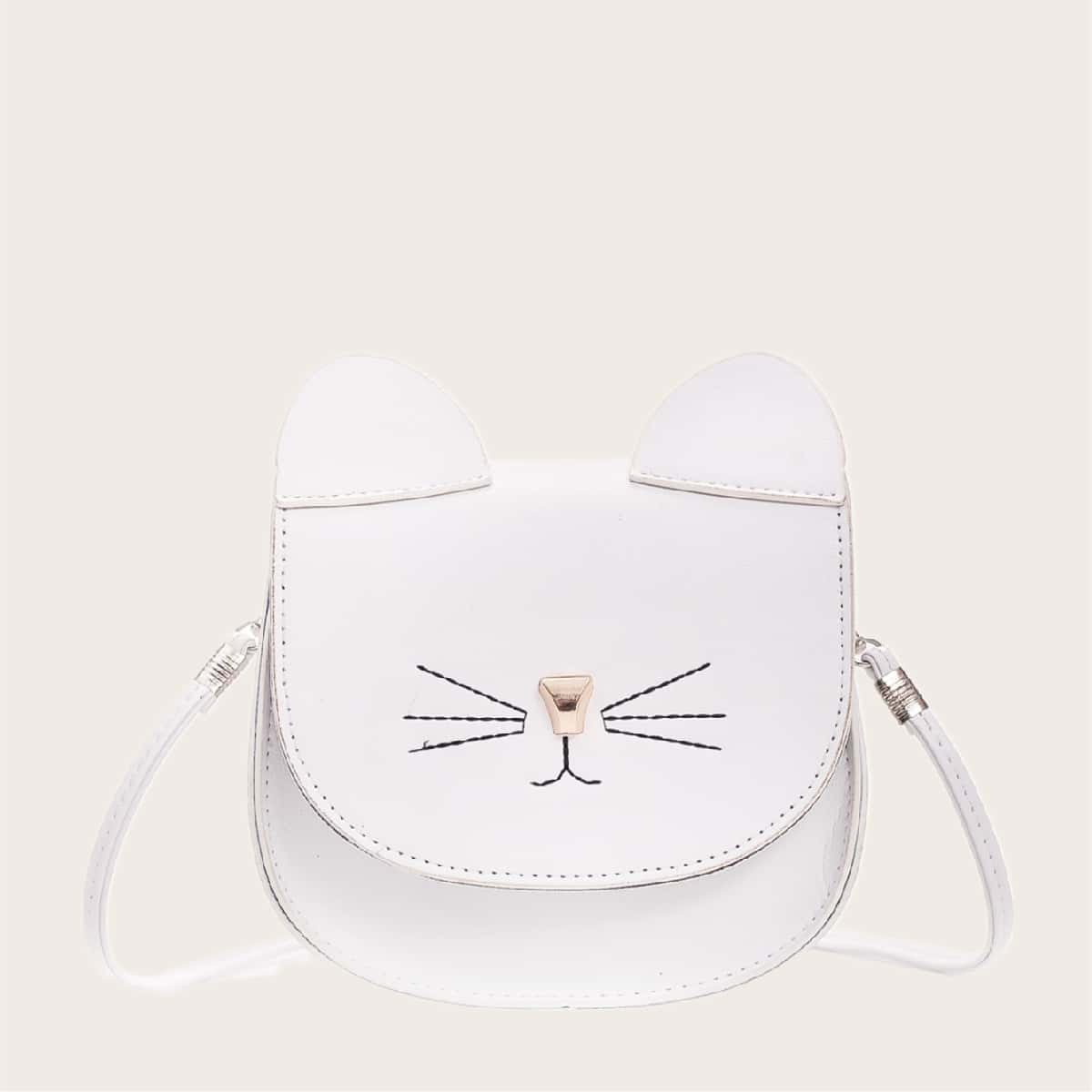 Image of Cat Design Flap Saddle Bag