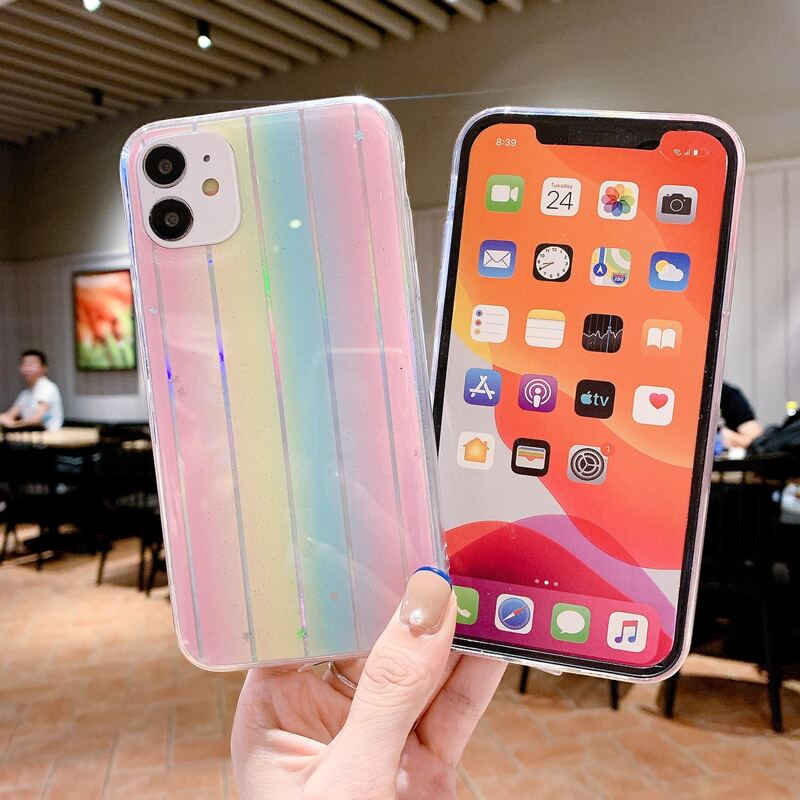

Glitter Stripe iPhone Case, Multicolor