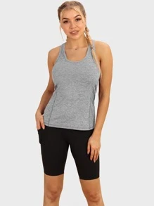 3入組拼接字母印花運動背心 - 彩色 - 查看 2