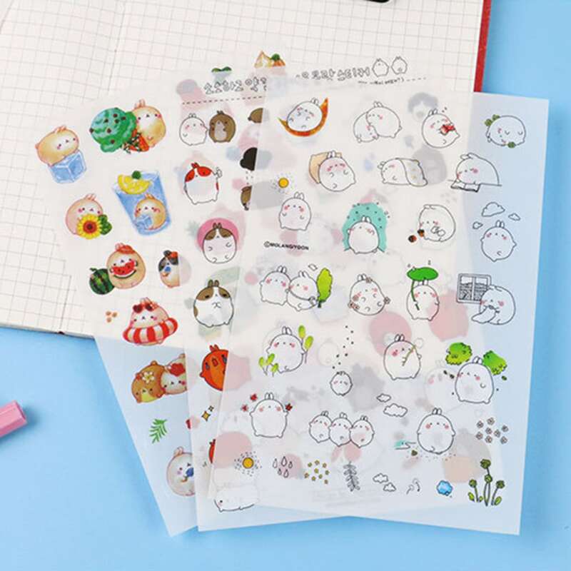

6sheets Cartoon Sticker, Multicolor