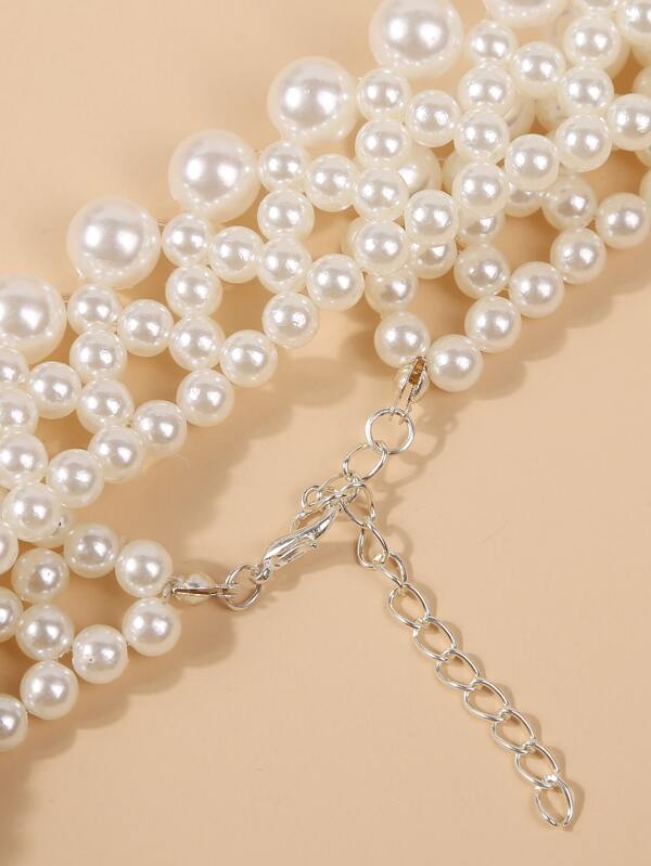 Faux Pearl Layered Necklace | SHEIN USA