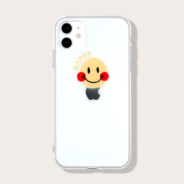 

Чехол для iPhone с мультипликационным принтом, Прозрачный