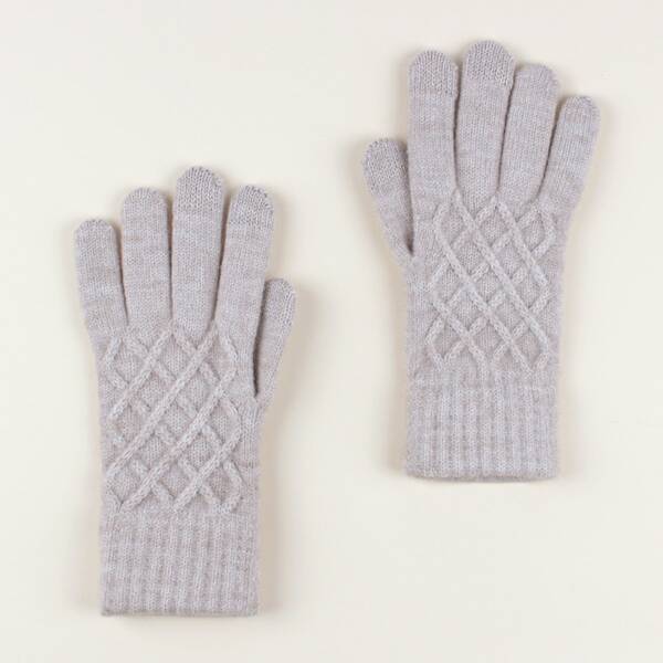 

Simple Plain Warm Gloves, Light grey