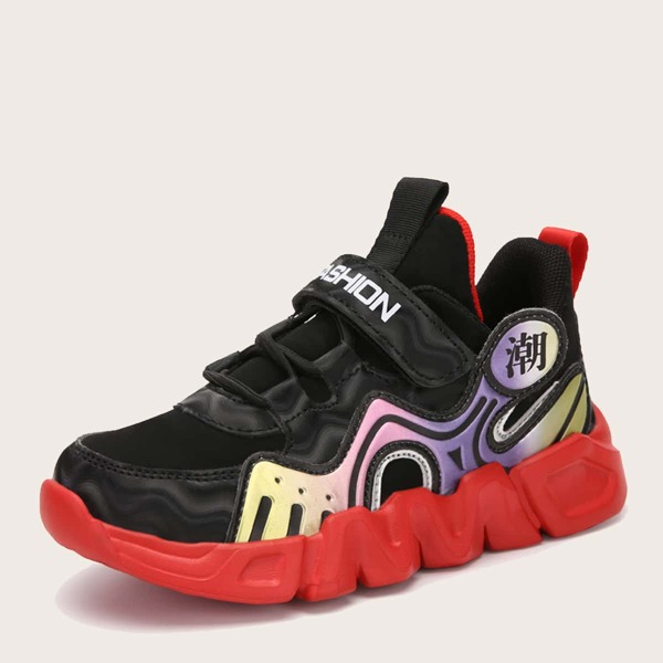 

Boys Letter Graphic Velcro Strap Sneakers, Red