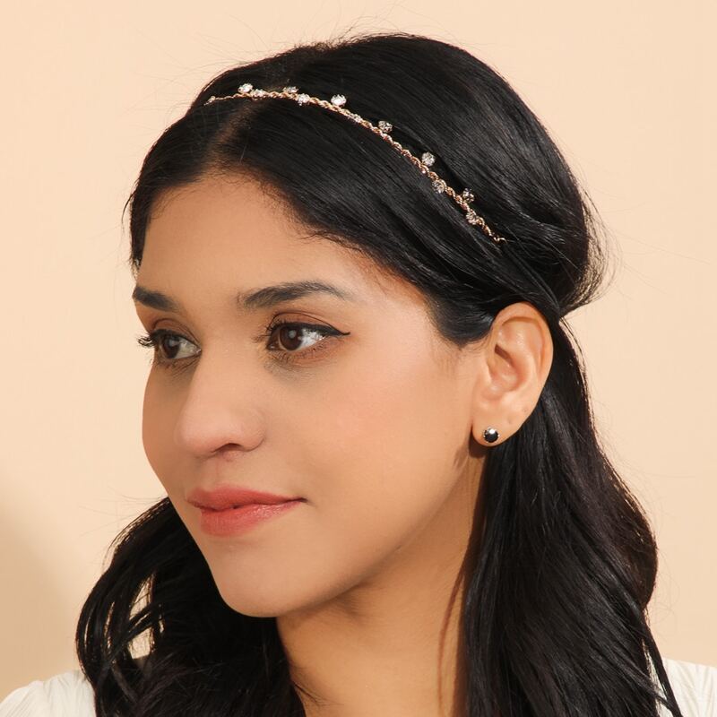 

Rhinestone Decor Headband, Gold