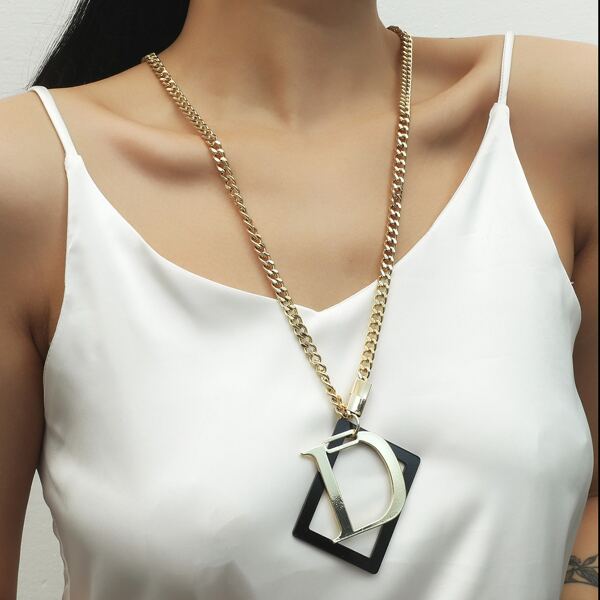 

Letter Pendant Necklace, Gold
