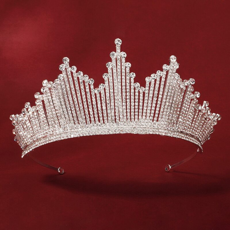 

Crown Design Rhinestone Overlay Hair Accessory, Silver