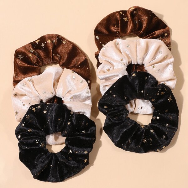 

6pcs Galaxy Print Scrunchie, Multicolor