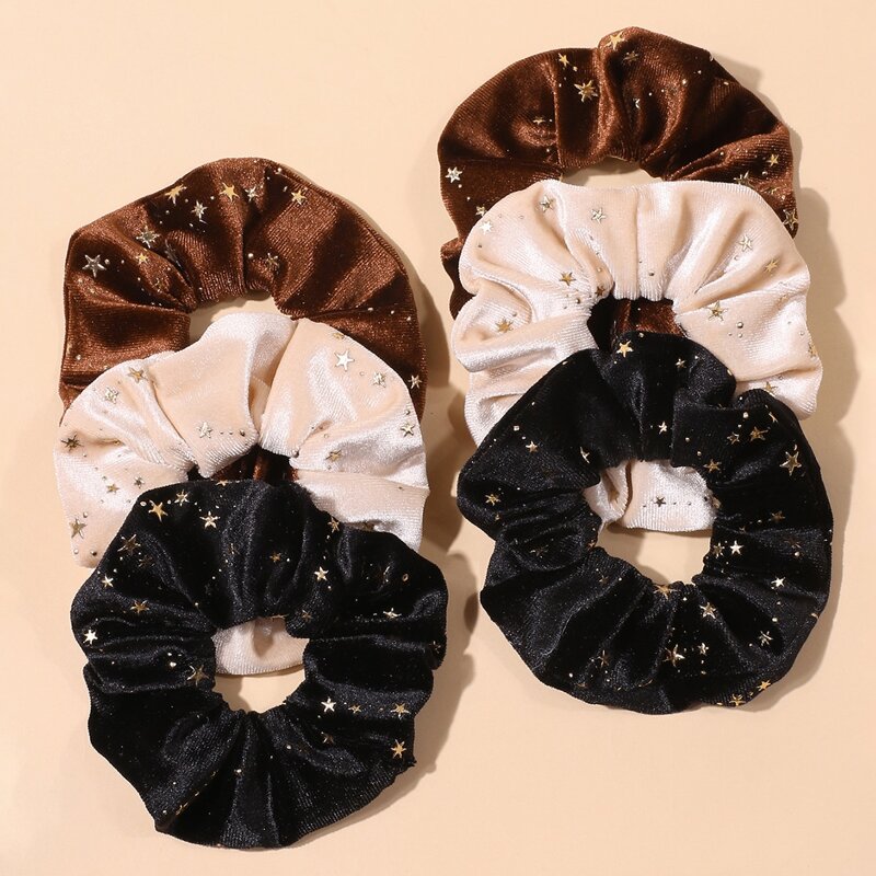 

6pcs Galaxy Print Scrunchie, Multicolor