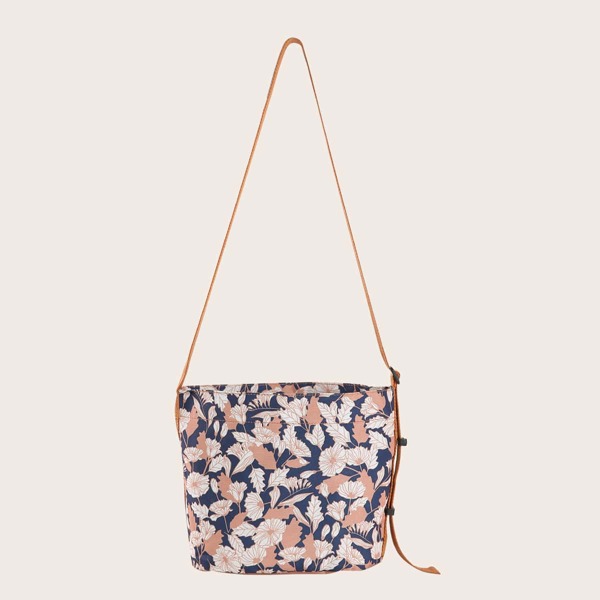 

Flower Print Crossbody Bag, Multicolor