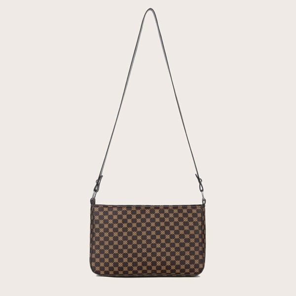 

Graphic Shoulder Bag, Brown