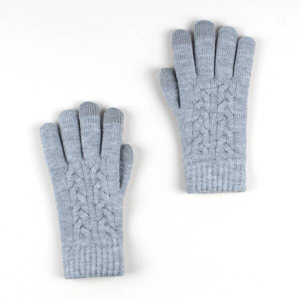 

Plain Warm Gloves, Light grey