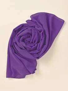 1pc Lady's Soft & Elegant Faux Pearl Decorated Chiffon Scarf Wrap, Suitable For Daily Wear, Arab Style Bandana,Hair Band,Head Band Ideal For Dressing Up Your Look