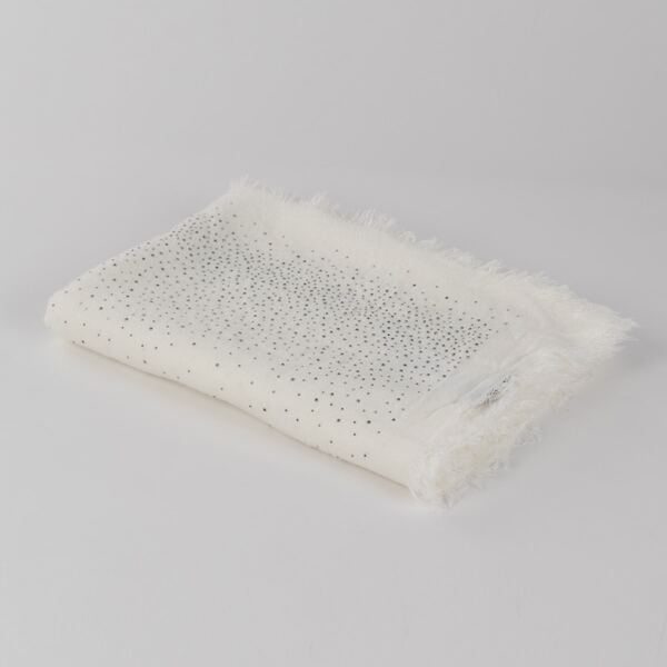 

Rhinestone Decor Scarf, White