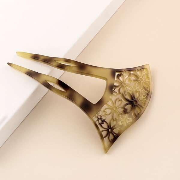 

Hollow Out Flower Design Hair Pin, Multicolor