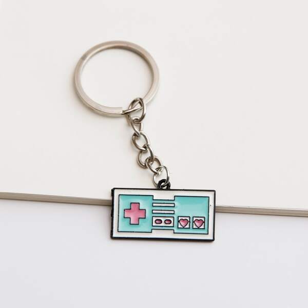 

Gamepad Charm Keychain, Multicolor