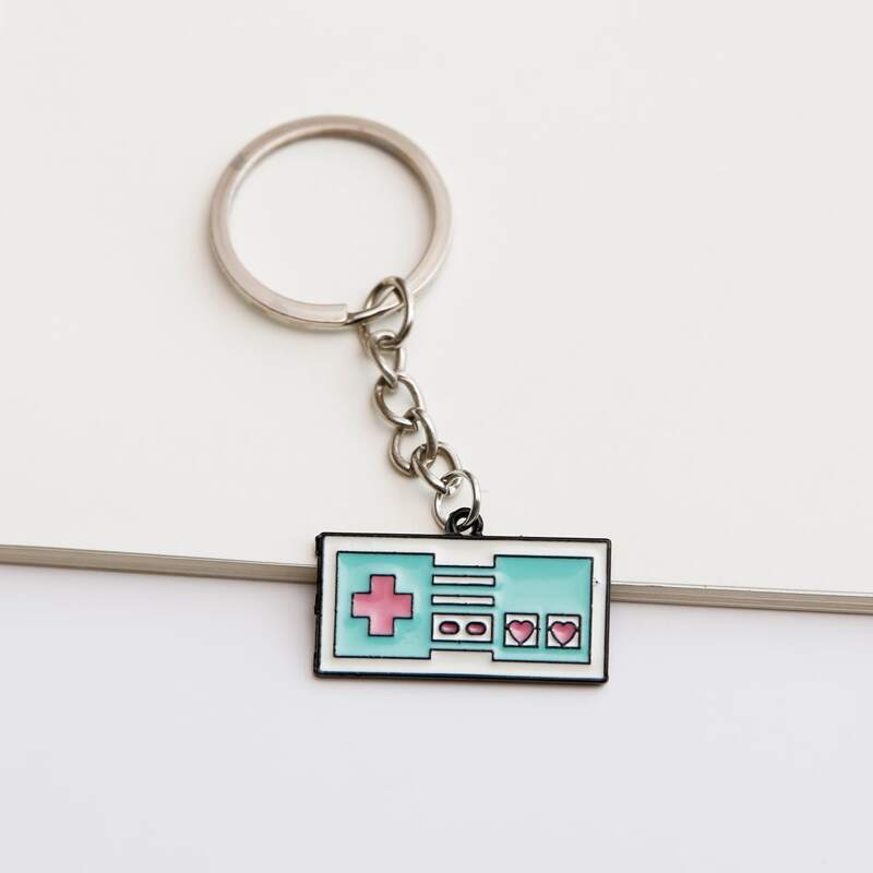 

Gamepad Charm Keychain, Multicolor