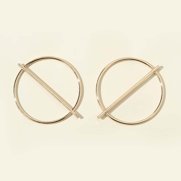 

Gold Round Stud Earrings