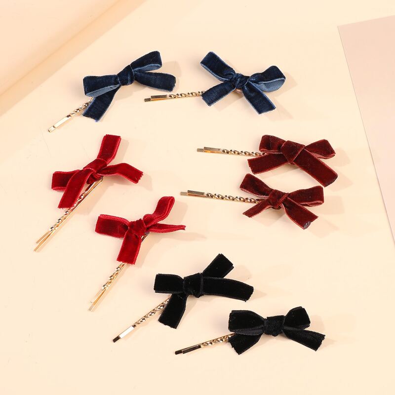 

8pcs Bow Decor Bobby Pin, Multicolor