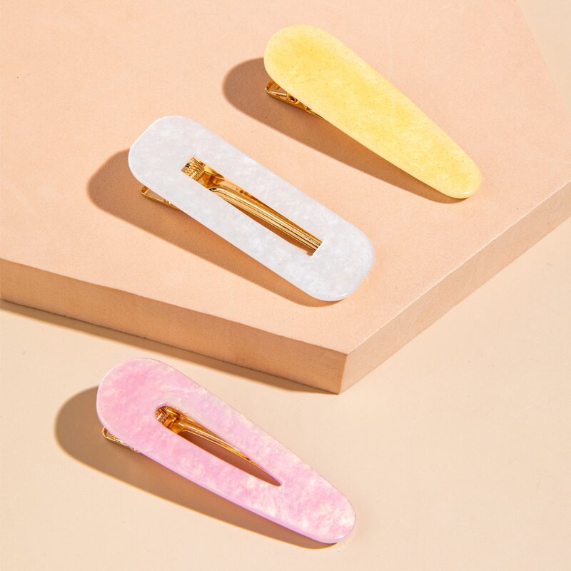 

3pcs Color Changing Acrylic Hair Clip, Multicolor