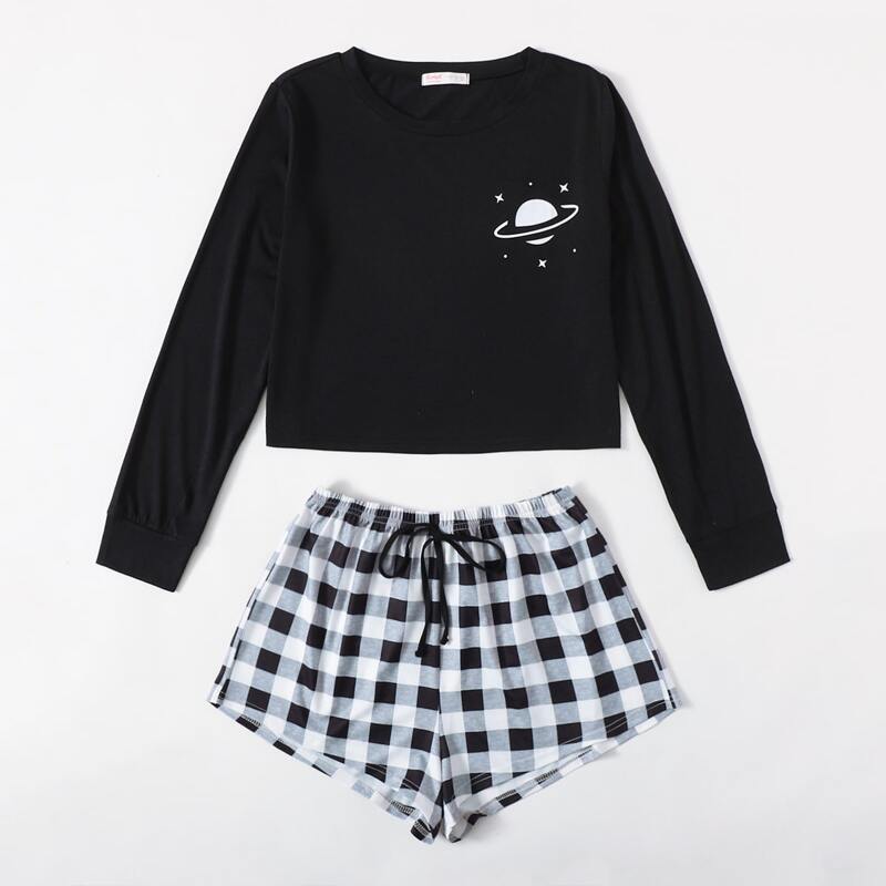 

Gingham Shorts PJ Set, Multicolor