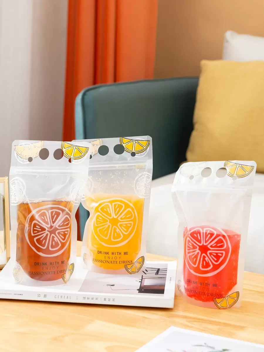 10 piezas bolsa de cerveza con pajita