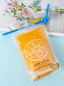 10 piezas bolsa de cerveza con pajita