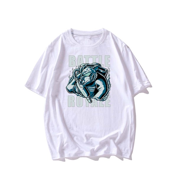 

Men Letter And Cartoon Graphic Tee, White