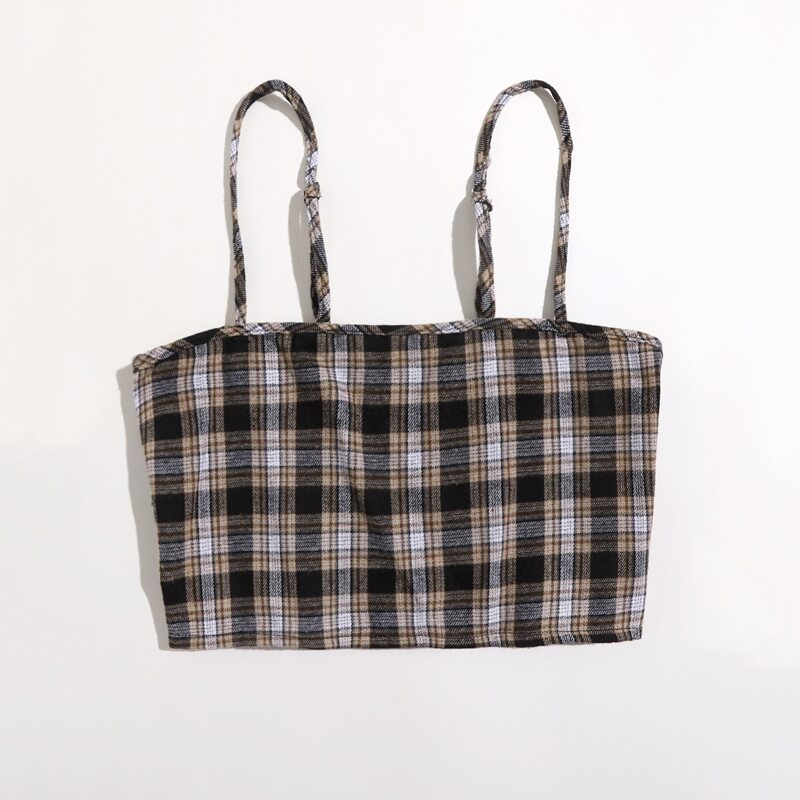 

Plaid Crop Cami Top, Multicolor