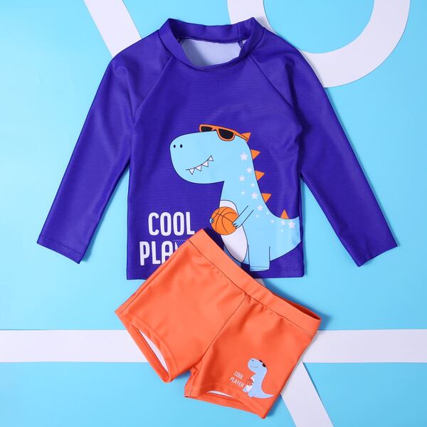 

Toddler Boys Cartoon Graphic Swimsuit, Multicolor