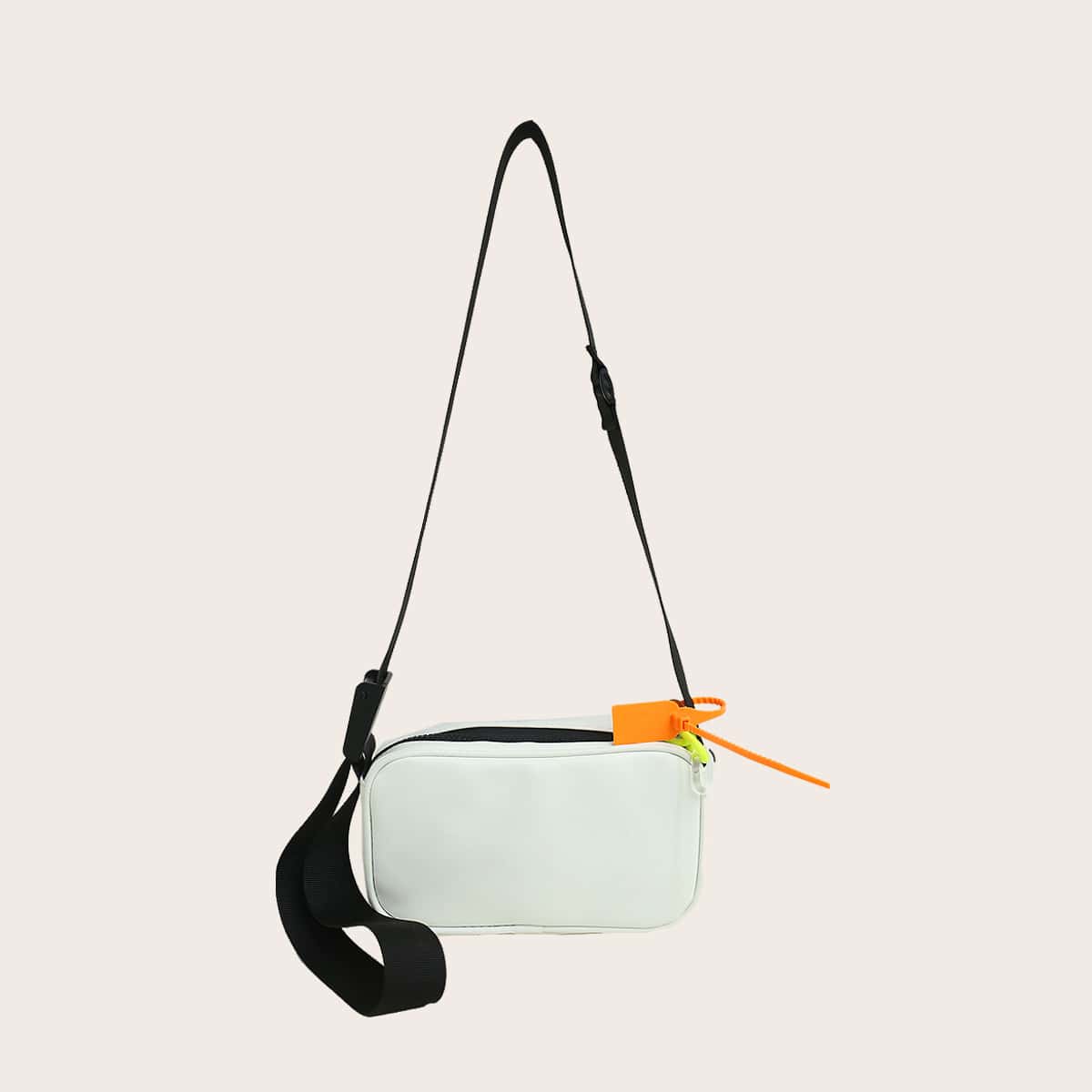 

Guys Minimalist Crossbody Bag, White