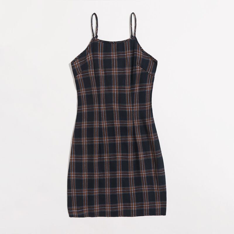 

Plaid Cami Dress, Multicolor