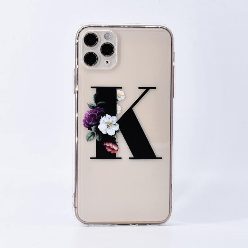 

Letter Graphic Clear iPhone Case, Multicolor