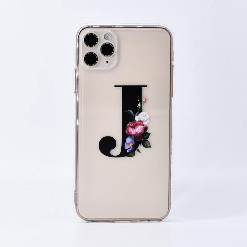 

Letter Graphic Clear iPhone Case, Multicolor