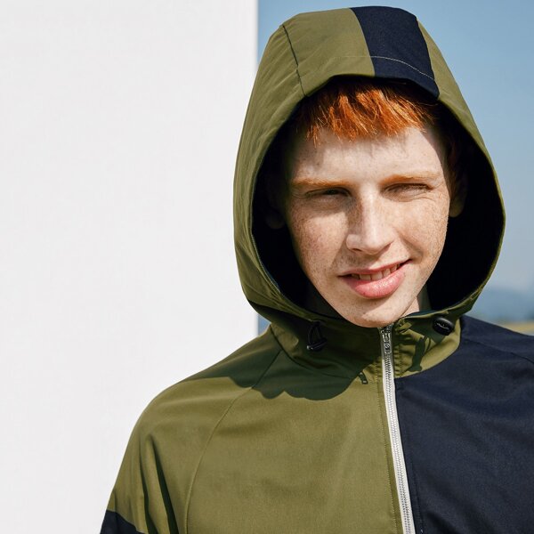 

Men Raglan Sleeve Colorblock Jacket, Multicolor
