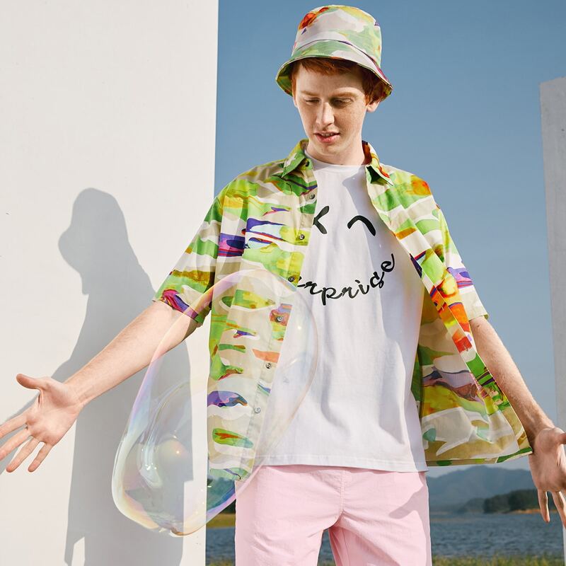 

Guys Tie Dye Shirt, Multicolor