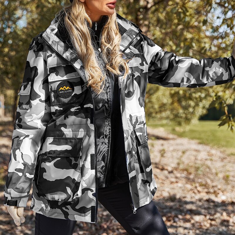 

3 In 1 Camo Waterproof Hooded Jacket With Detachable Liner, Multicolor