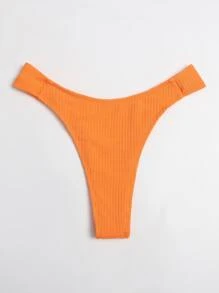 Tanga Thong Bikini Panty - Orange - View 2
