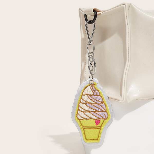 

Ice Cream Cone Design Bag Charm, Multicolor