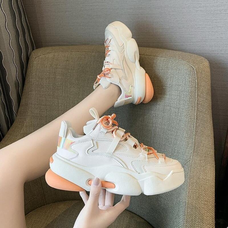 

Lace Up Chunky Trainers, White