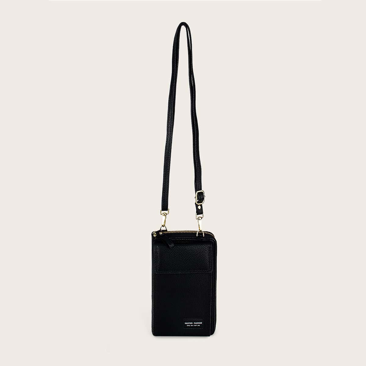 

Zip Around Crossbody Phone Bag, Black