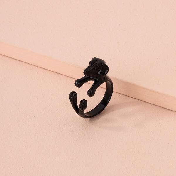 

Dog Design Ring, Black