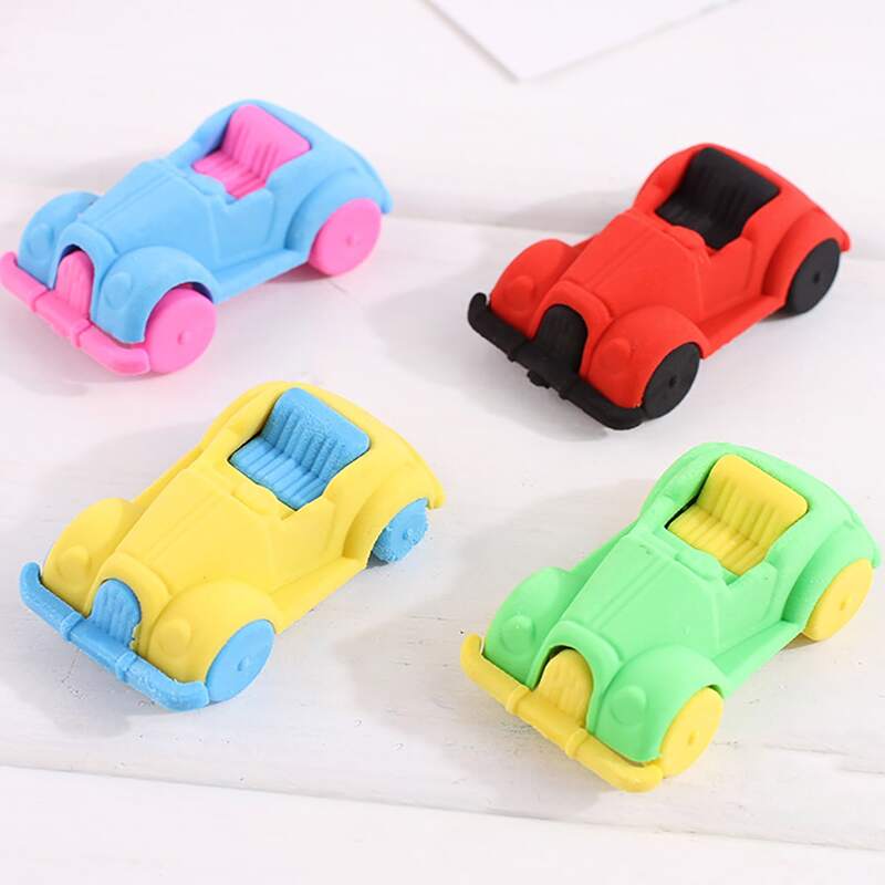 

3pcs Car Shaped Random Eraser, Multicolor