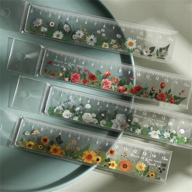 

1pc Floral Pattern Random Ruler, Multicolor