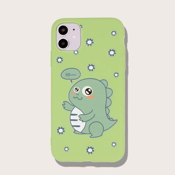 

Cartoon Dinosaur iPhone Case, Green