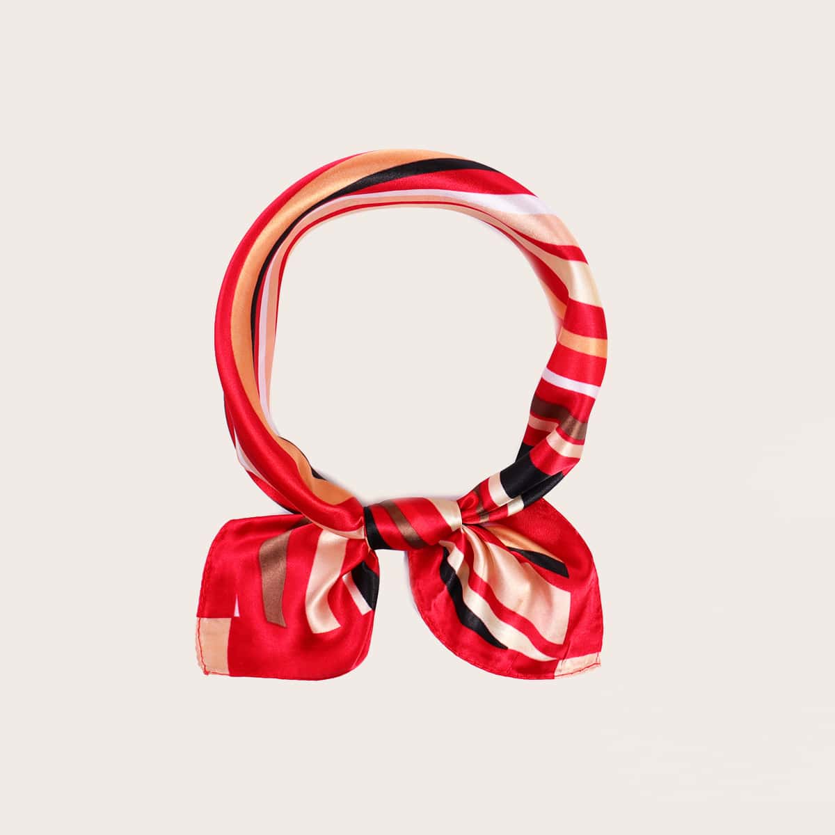 

Striped Pattern Bandana, Multicolor